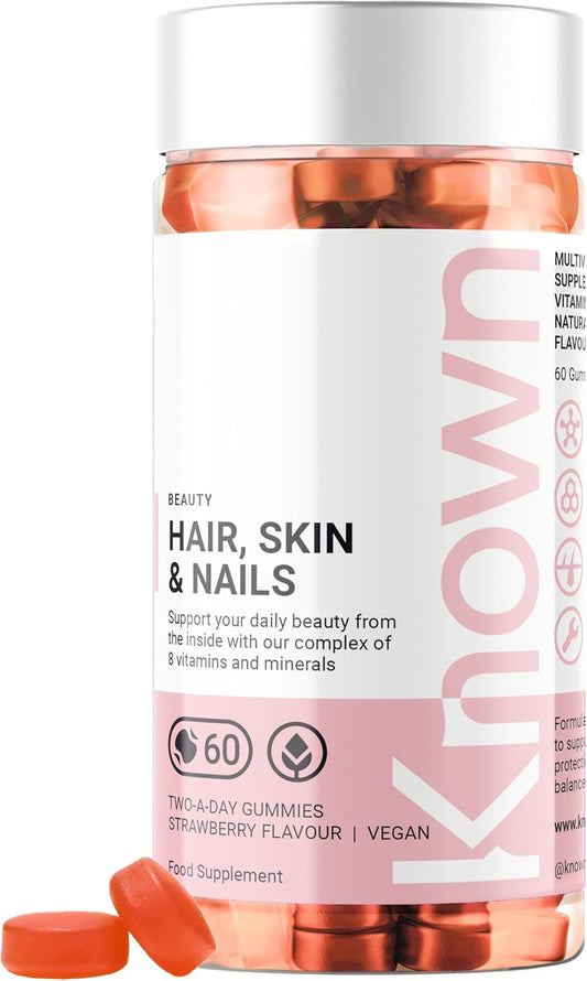 Vitamines gélatineuses par la nutrition connue | Boostez la santé de votre peau | Renforcez vos ongles et augmentez la croissance de vos cheveux | Convient aux végétariens