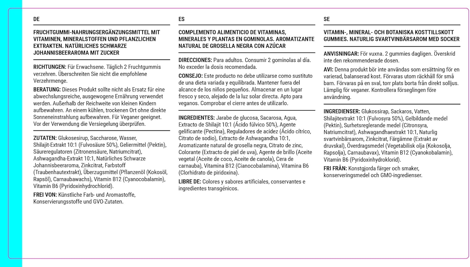 Known Tasty 1600mg Shilajit Gummies – B12 – Énergie & Métabolisme – Saveur Naturelle de Cassis – 60 Gummies Véganes, 1 Mois d'Approvisionnement