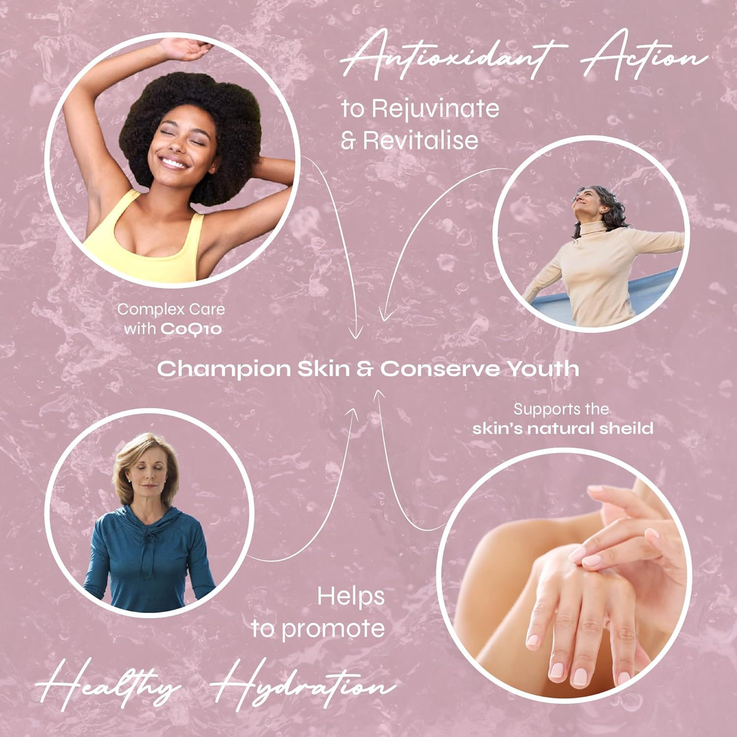 Bonbons délicieux anti-âge pour la peau – Vitamine C, sélénium – Soutient la peau, antioxydant – Saveur fruits rouges – 60 gummies véganes, 1 mois